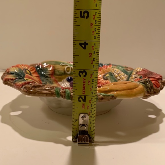 RETIRED FITZ & FLOYD AUTUMN BOUNTY SERVING BOWL. - Picture 11 of 12